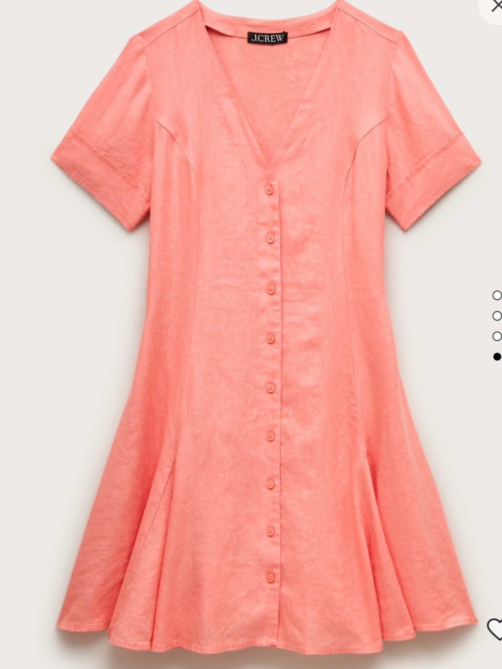 Fleur Mini Linen Dress in Daybreak Coral NWT Size small